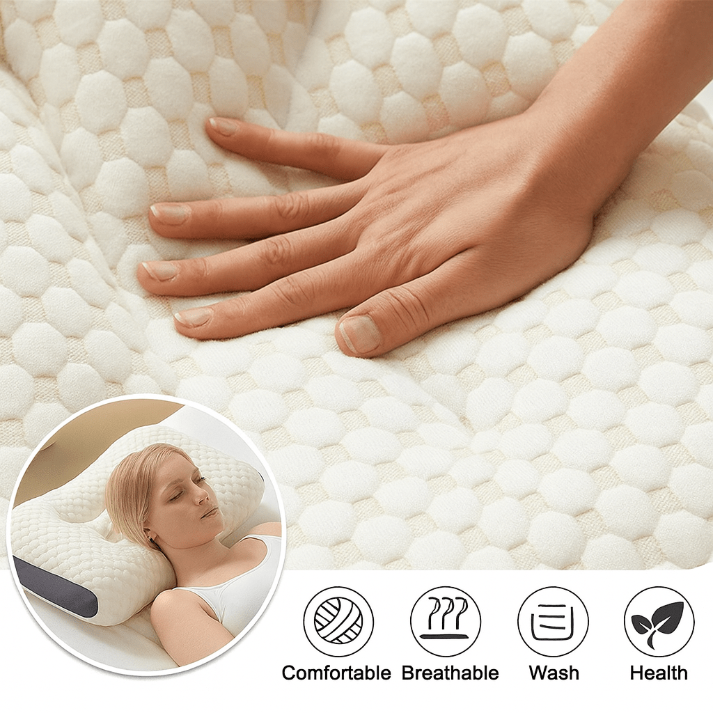 SpineEase Ergonomic Orthopedic Pillow For Neck And Back Support
