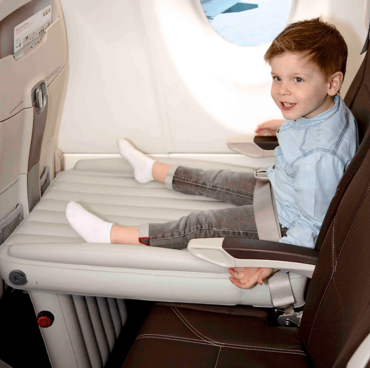 CloudNest Inflatable Toddler Airplane Seat Bed For Comfortable Travel
