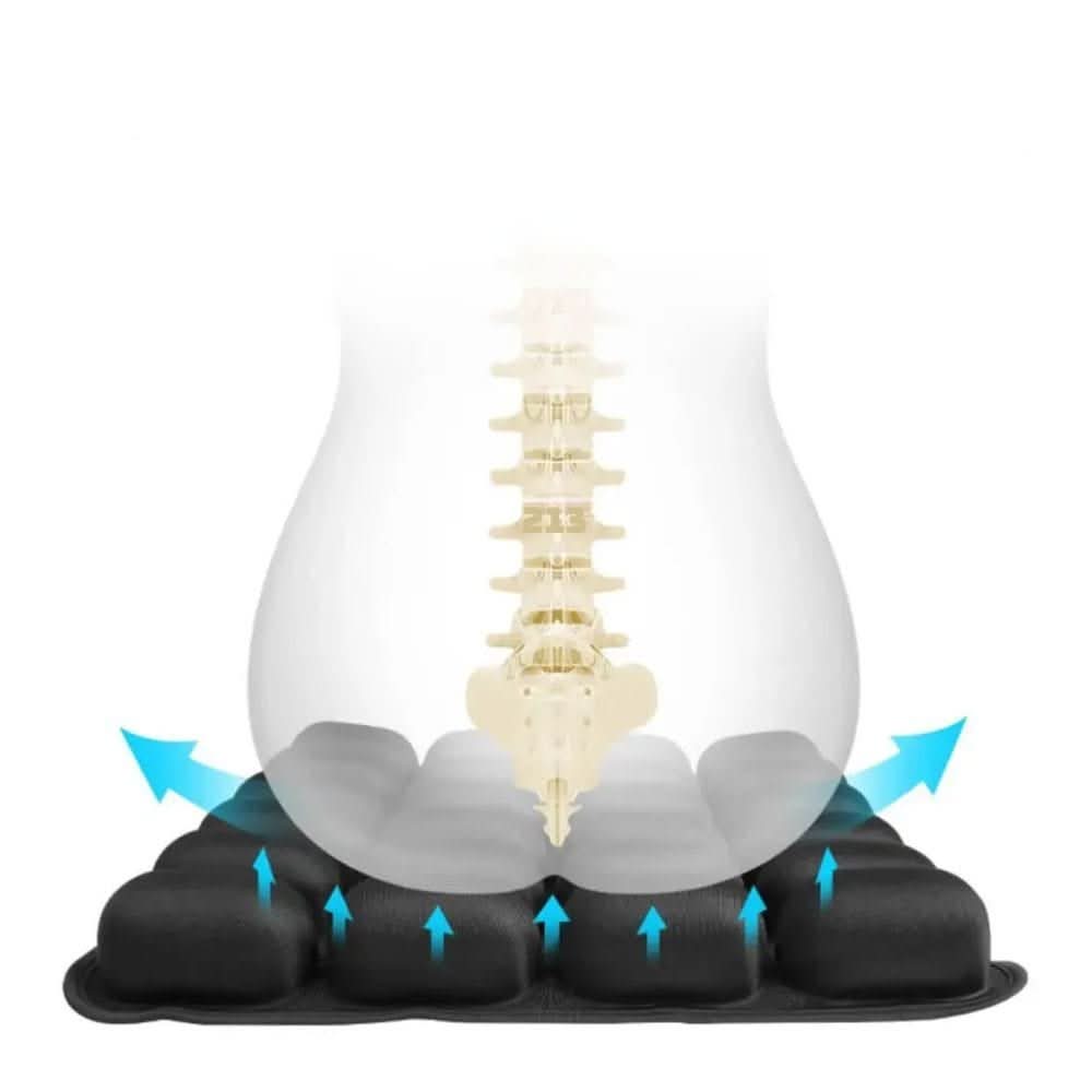 AeroEase Ergonomic Air Seat Cushion for Travel and Office