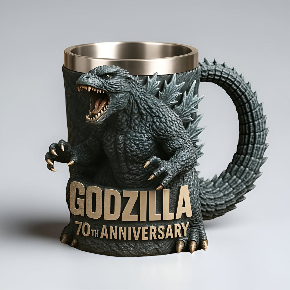 Monster Figure Ceramic Coffee Mug With 3D Sculpted Details