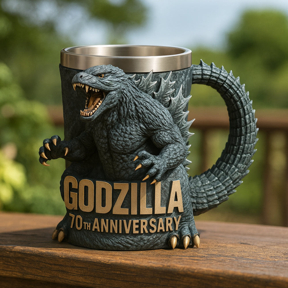 Monster Figure Ceramic Coffee Mug With 3D Sculpted Details