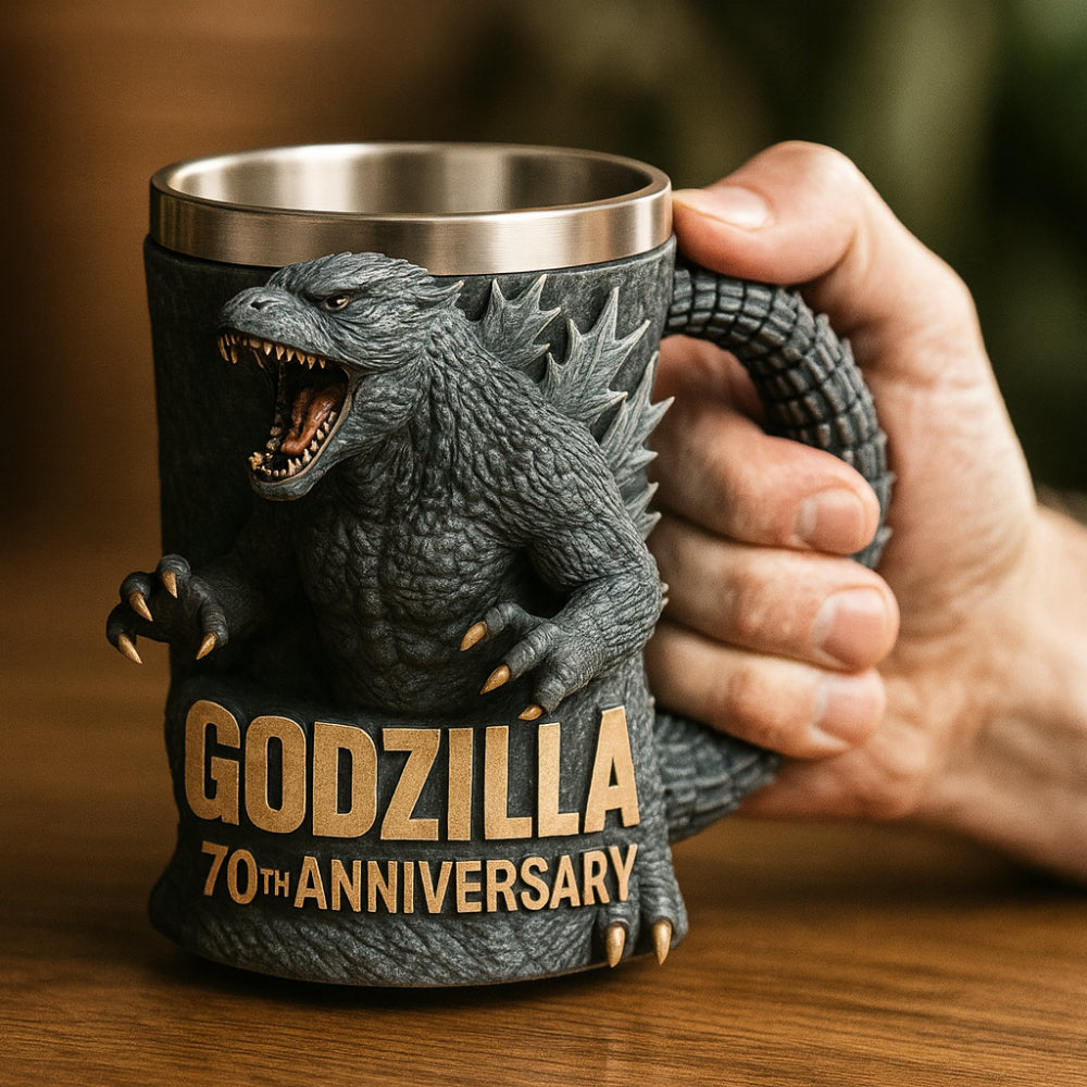 Monster Figure Ceramic Coffee Mug With 3D Sculpted Details