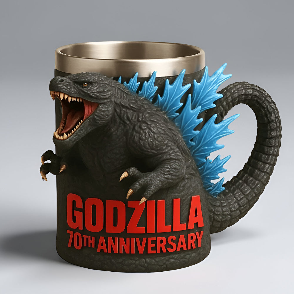 Monster Figure Ceramic Coffee Mug With 3D Sculpted Details