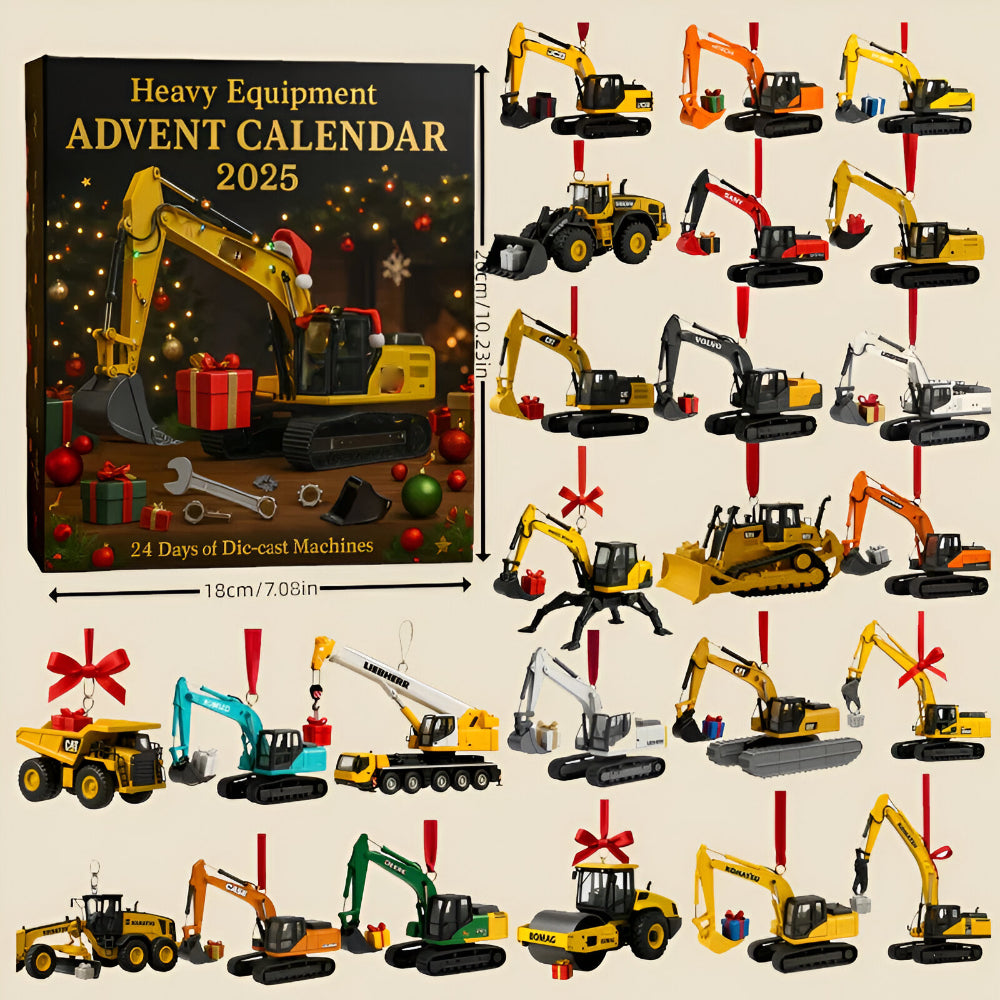 Adventní kalendář s 24 mini litými stavebními vozidly