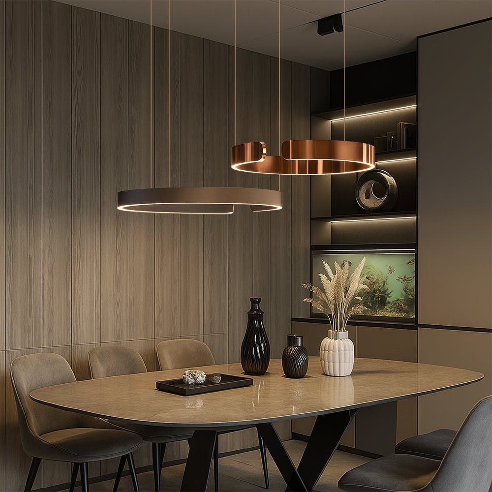 LED Pendant Light Fixture, Contemporary Circular, 24 Inch Diameter | Rosalyssa