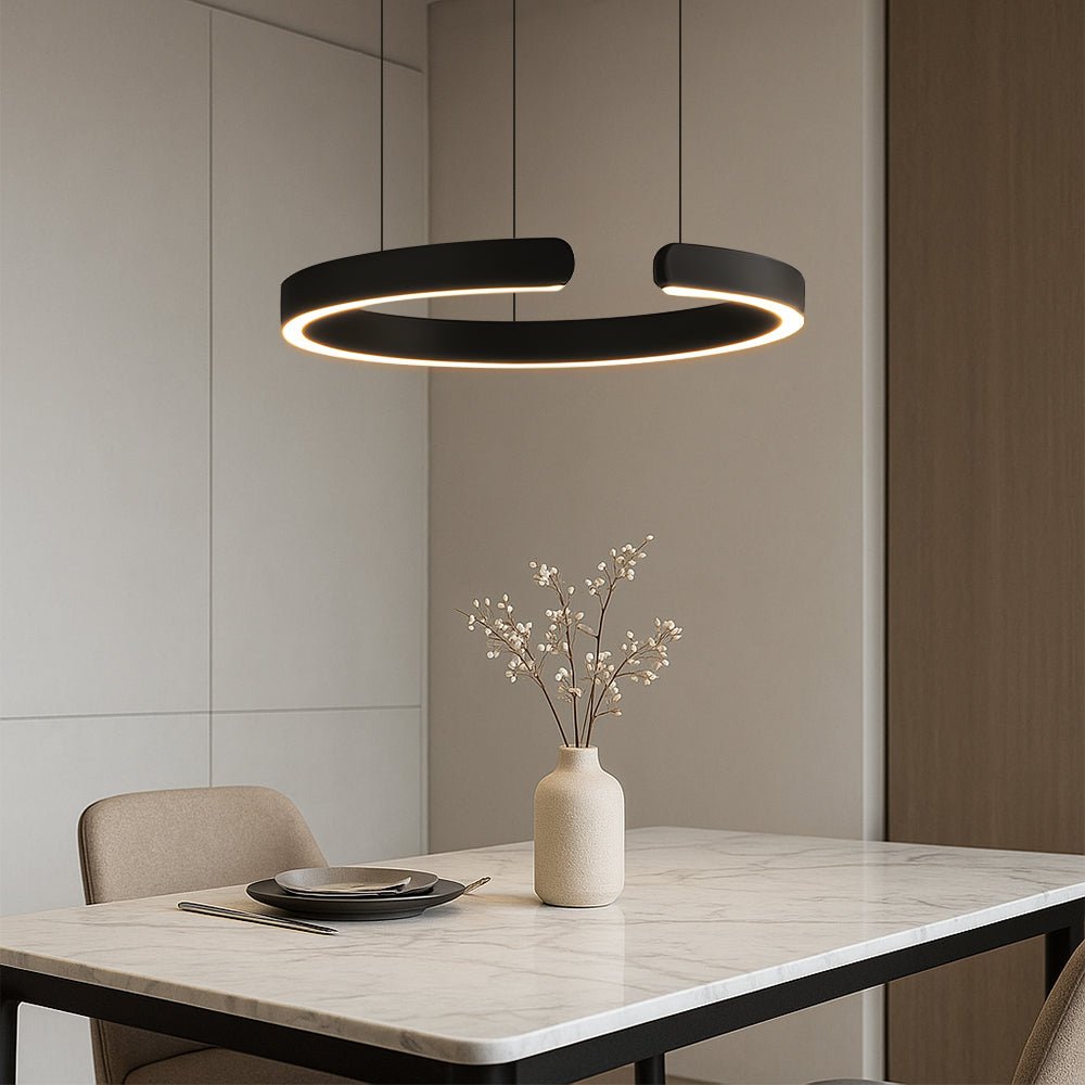 LED Pendant Light Fixture, Contemporary Circular, 24 Inch Diameter | Rosalyssa