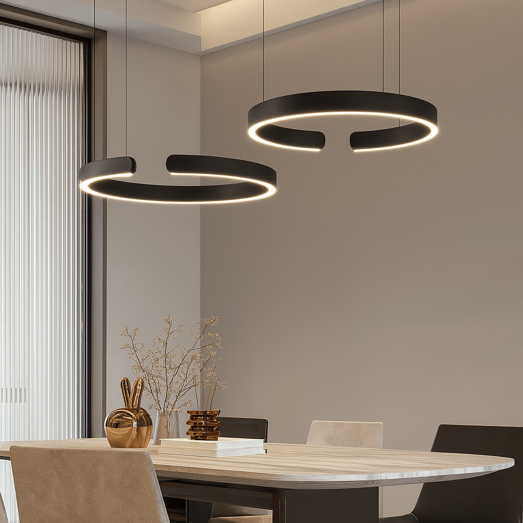 LED Pendant Light Fixture, Contemporary Circular, 24 Inch Diameter | Rosalyssa