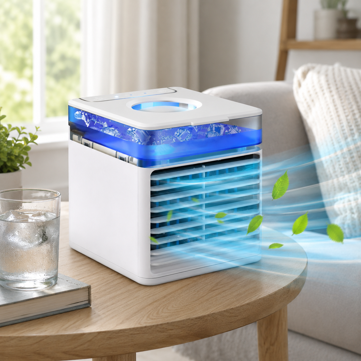 Compact Portable Desktop Air Conditioner With Humidifier For Personal Use