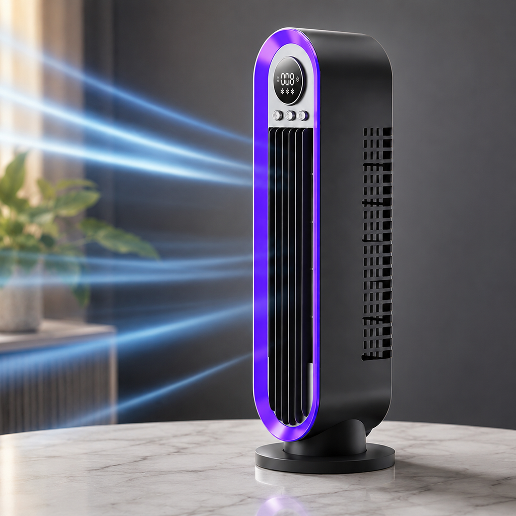 Tichý vysoký štíhlý věžový ventilátor s oscilací pro přenosné chlazení