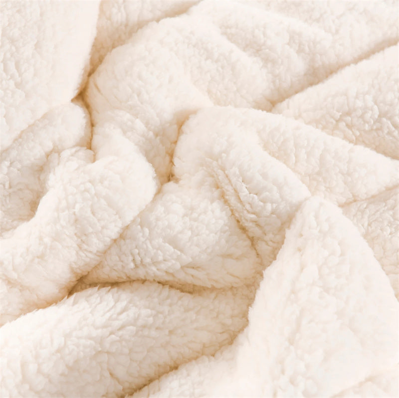 Astra LuxeWarm Cozy Lamb Fleece Throw Blanket For Winter