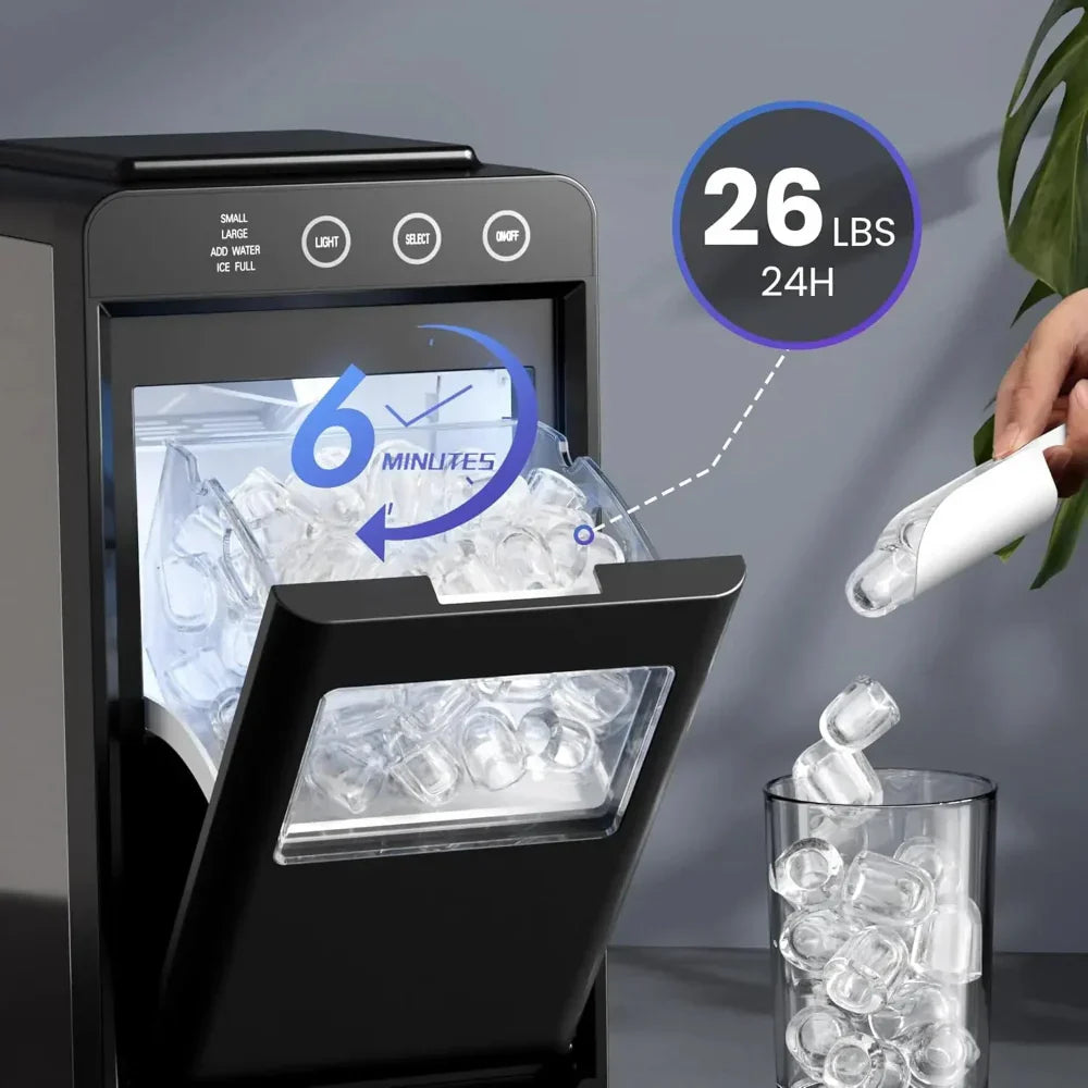 Compact Portable Ice Maker For Countertop Use At Home Or Office