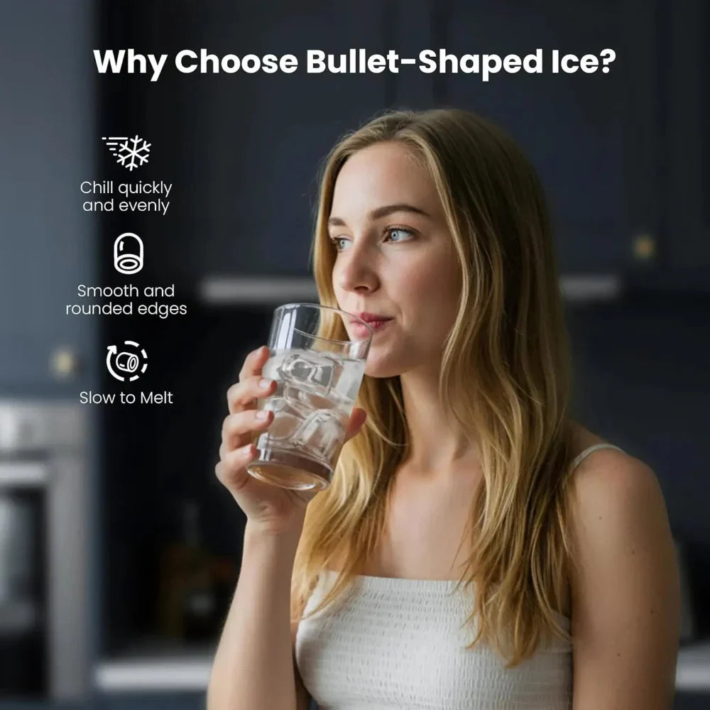 Compact Portable Ice Maker For Countertop Use At Home Or Office