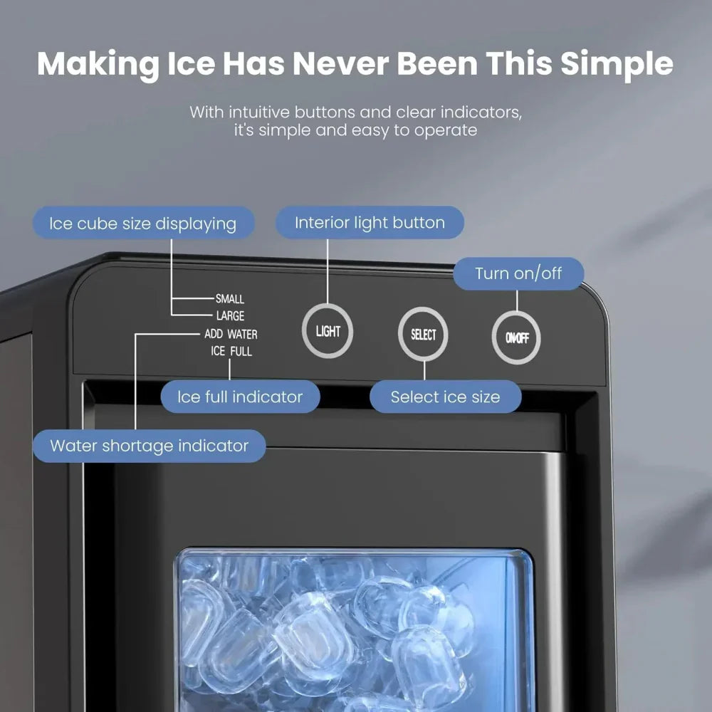 Compact Portable Ice Maker For Countertop Use At Home Or Office