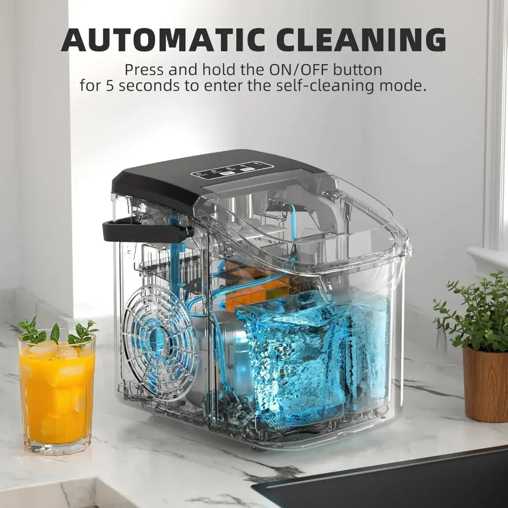 Portable Ice Maker For Countertops With Fast Ice Production
