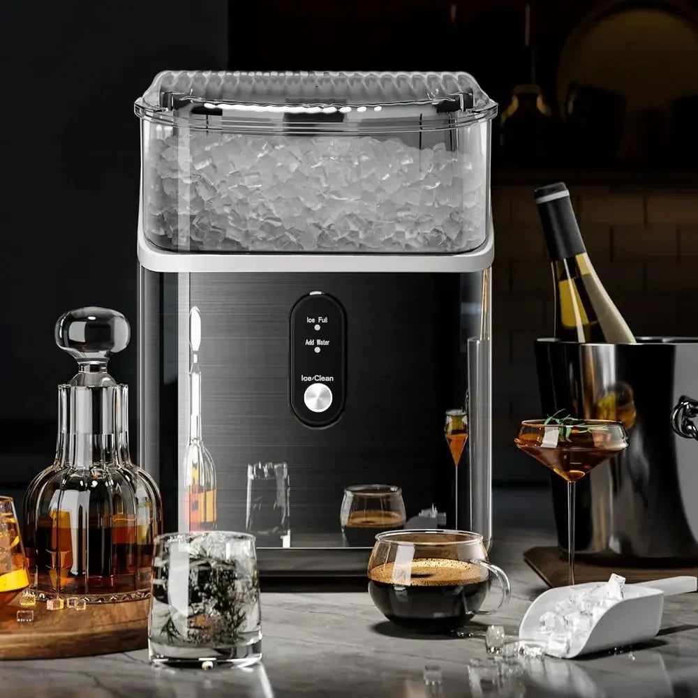 Portable Nugget Ice Maker For Countertop With Quick Chewable Ice