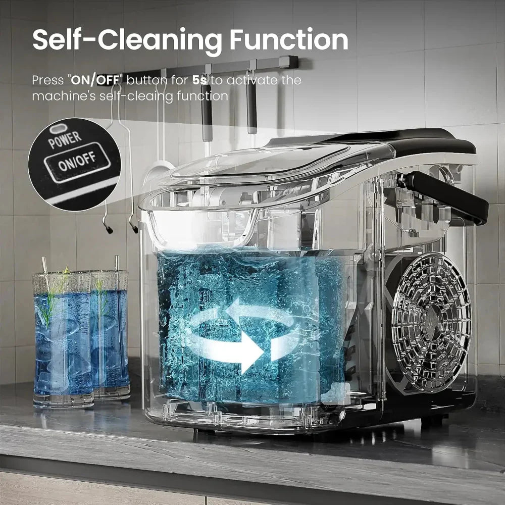 Nugget Ice Maker Countertop Portable Compact Kitchen Appliance