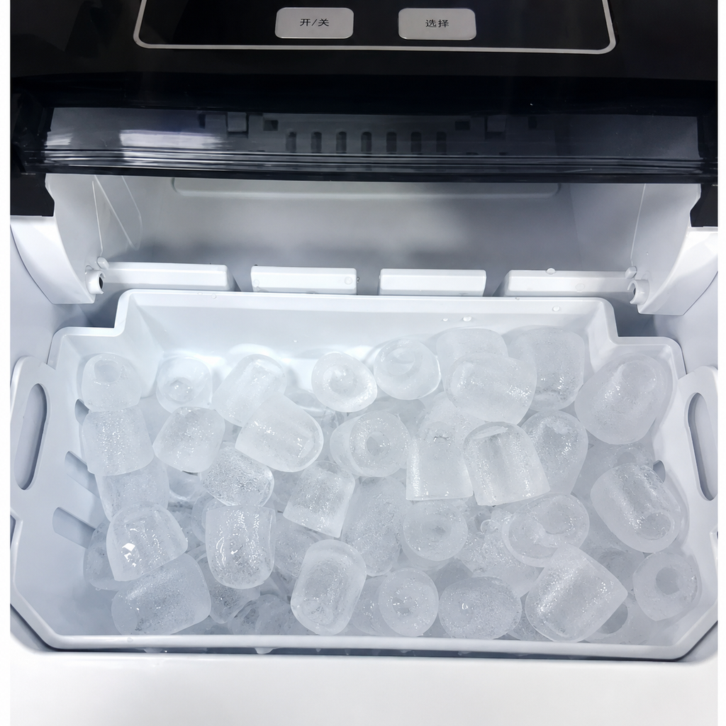 Countertop Portable Ice Maker, Bullet Ice, Compact Black Finish