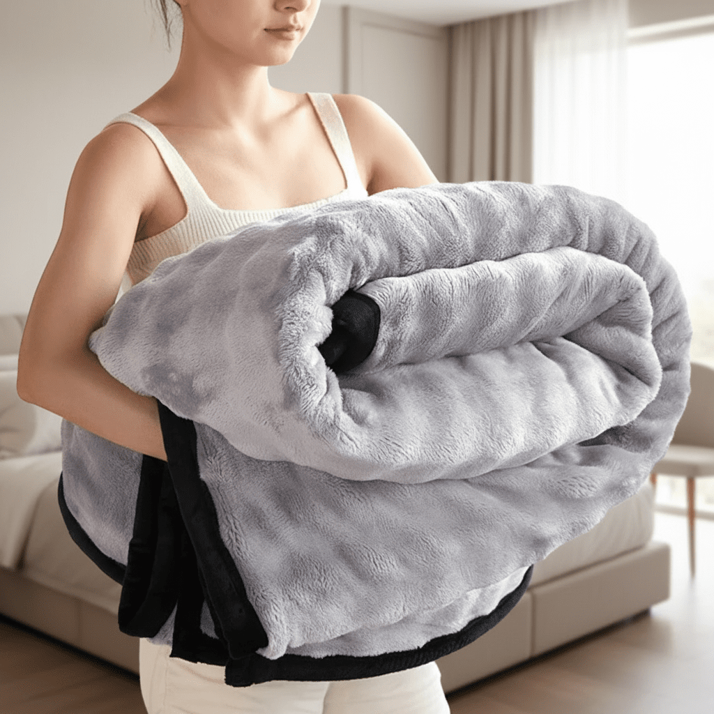 CozyNest doppelseitige Plüsch-Fleece-Decke für Wärme und Weichheit