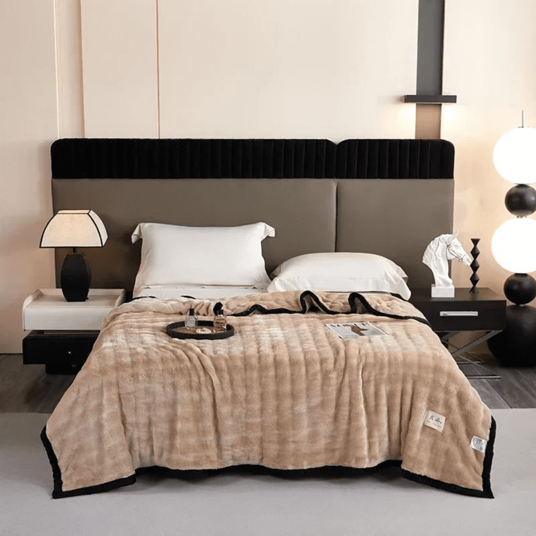 CozyNest doppelseitige Plüsch-Fleece-Decke für Wärme und Weichheit