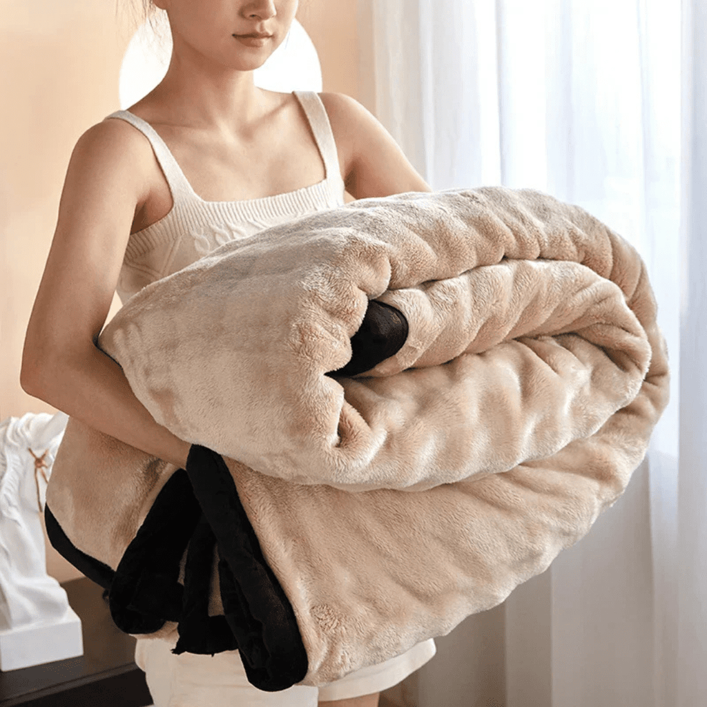 CozyNest doppelseitige Plüsch-Fleece-Decke für Wärme und Weichheit