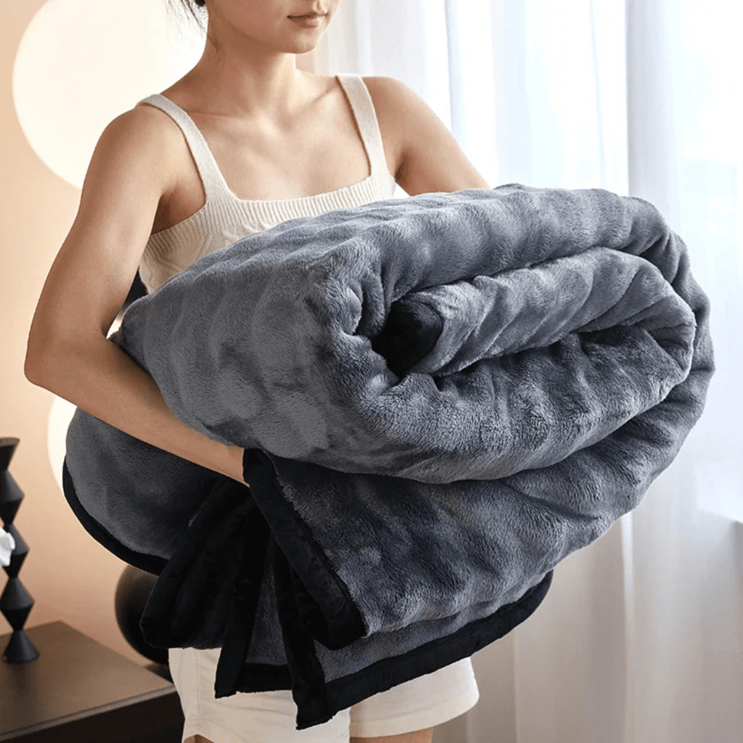 CozyNest doppelseitige Plüsch-Fleece-Decke für Wärme und Weichheit