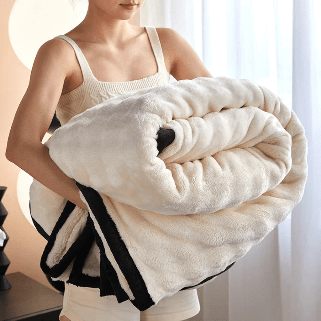CozyNest doppelseitige Plüsch-Fleece-Decke für Wärme und Weichheit