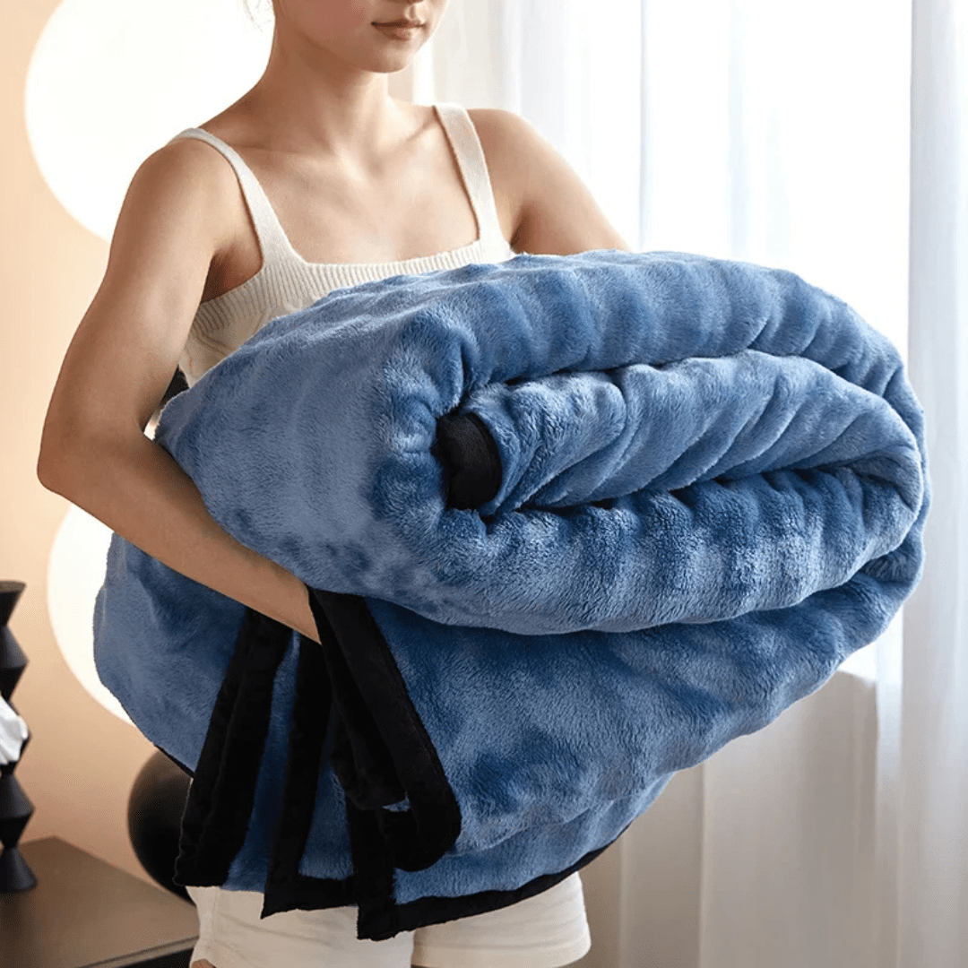 CozyNest doppelseitige Plüsch-Fleece-Decke für Wärme und Weichheit