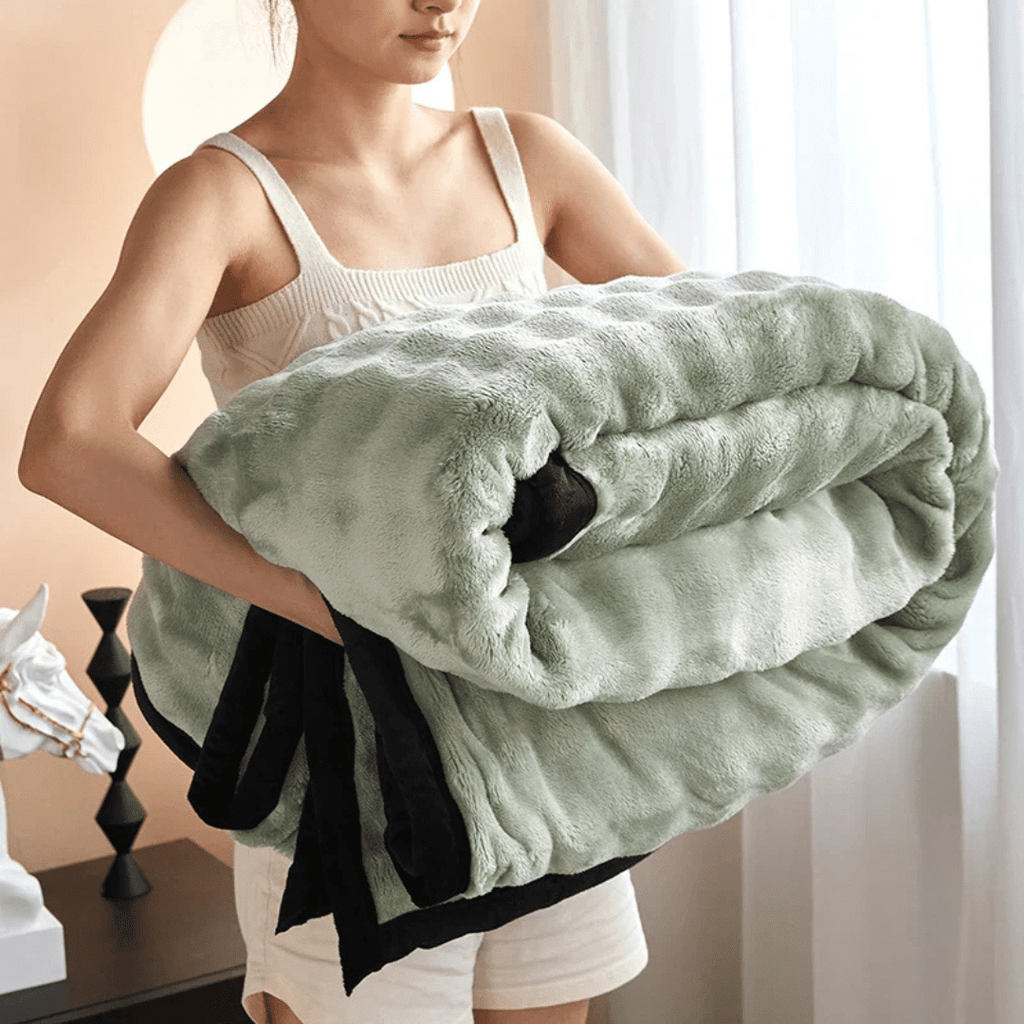 CozyNest doppelseitige Plüsch-Fleece-Decke für Wärme und Weichheit