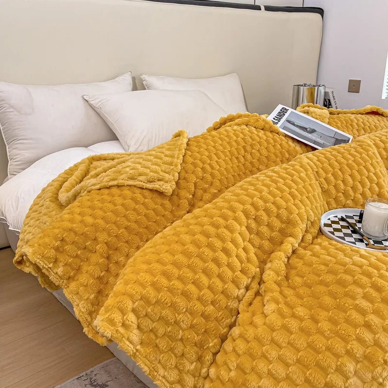 Coperta Accogliente Velvet Haven con Morbido Motivo a Quadri