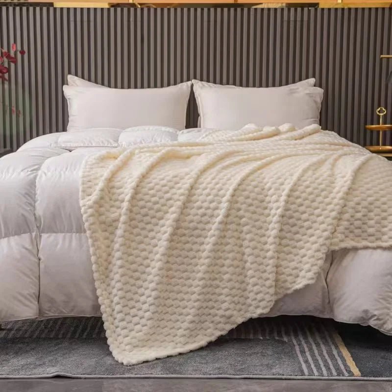 Coperta Accogliente Velvet Haven con Morbido Motivo a Quadri