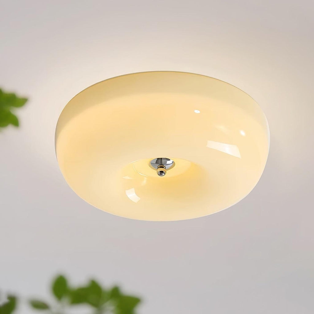 Stropní lampa Swirl ze skla s kovovým rámem, stmívatelná LED, bílá, kávová, béžová, 32, 40, 46 cm