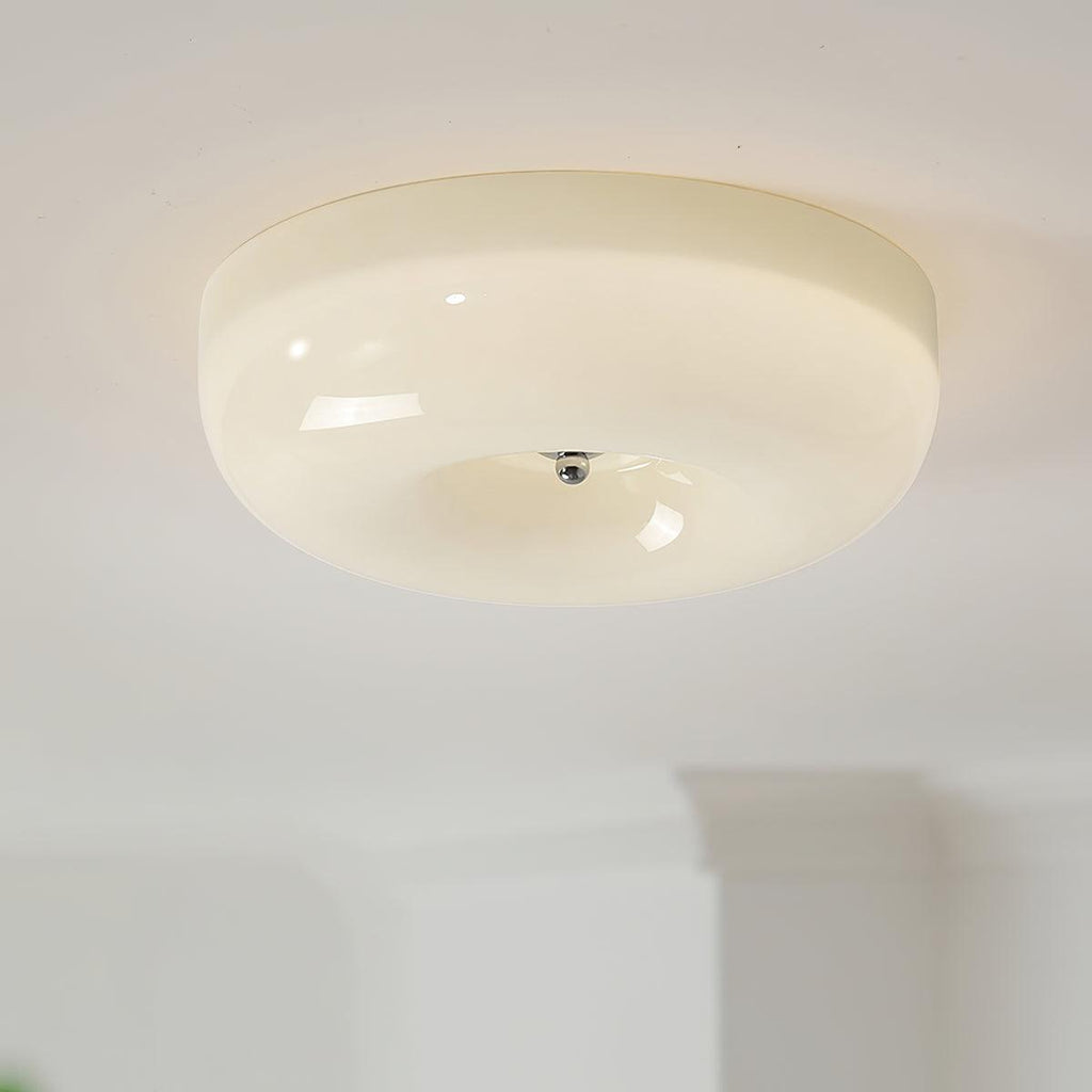 Stropní lampa Swirl ze skla s kovovým rámem, stmívatelná LED, bílá, kávová, béžová, 32, 40, 46 cm