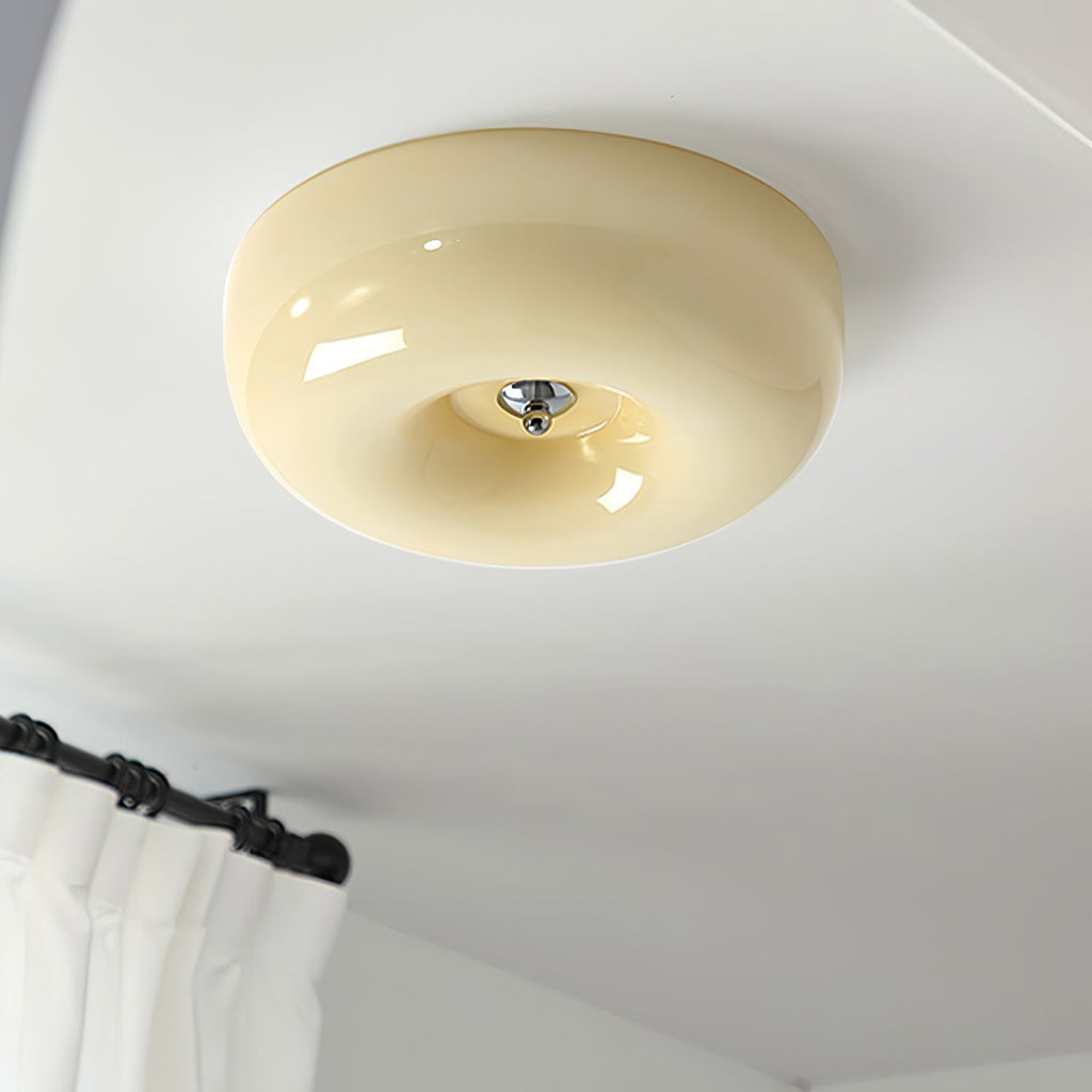 Stropní lampa Swirl ze skla s kovovým rámem, stmívatelná LED, bílá, kávová, béžová, 32, 40, 46 cm
