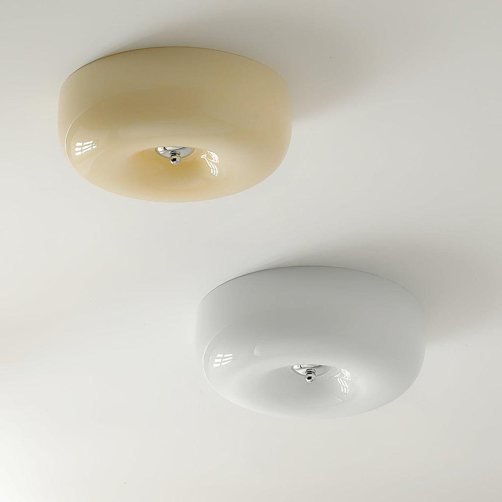 Stropní lampa Swirl ze skla s kovovým rámem, stmívatelná LED, bílá, kávová, béžová, 32, 40, 46 cm