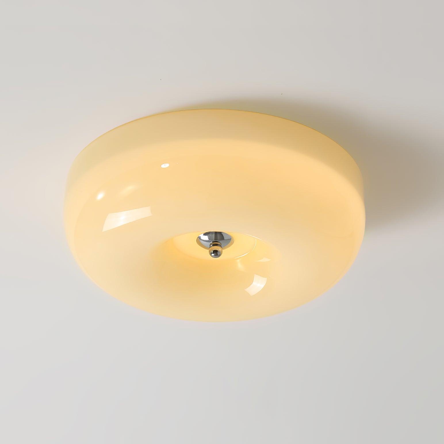 Stropní lampa Swirl ze skla s kovovým rámem, stmívatelná LED, bílá, kávová, béžová, 32, 40, 46 cm