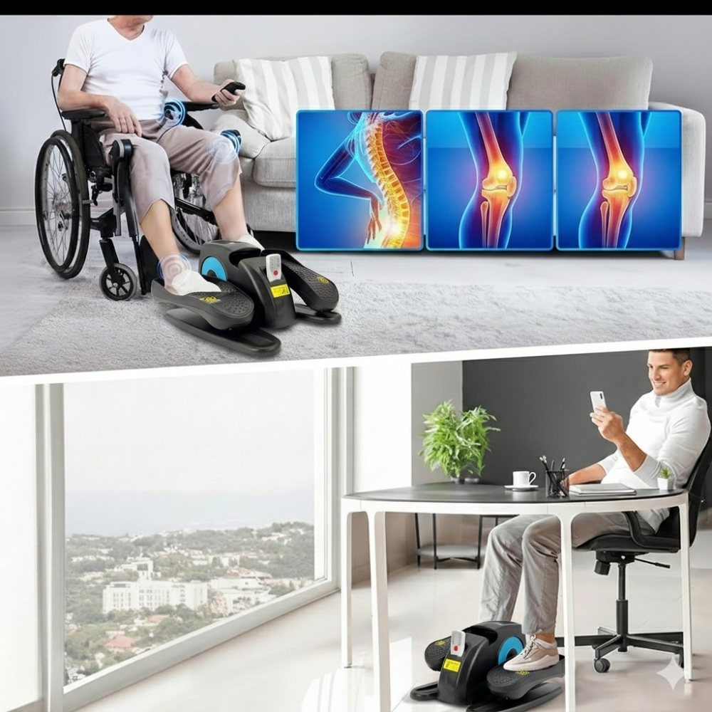 Compact Desk Elliptical Exerciser For Seated Leg Workouts At Home