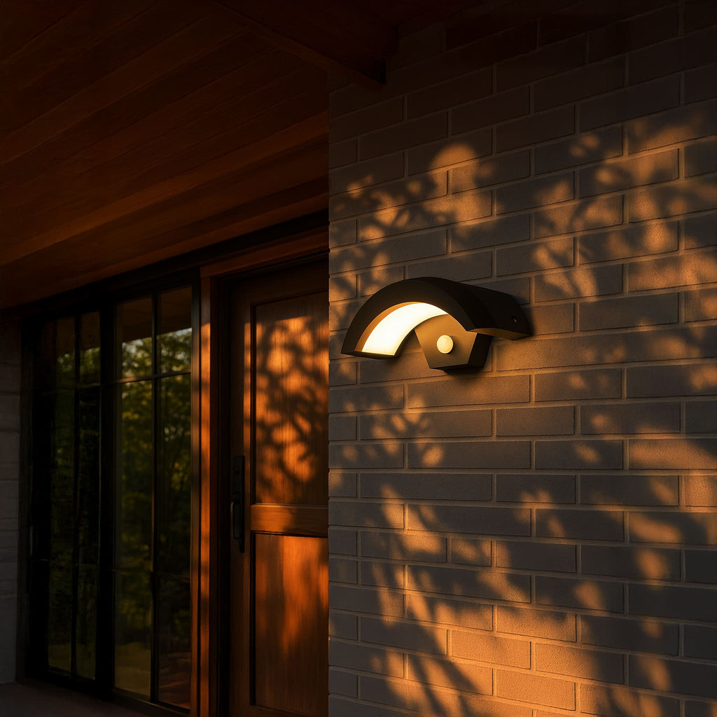 ArcWave Modern Motion Activated Outdoor Wall Lantern Fixture