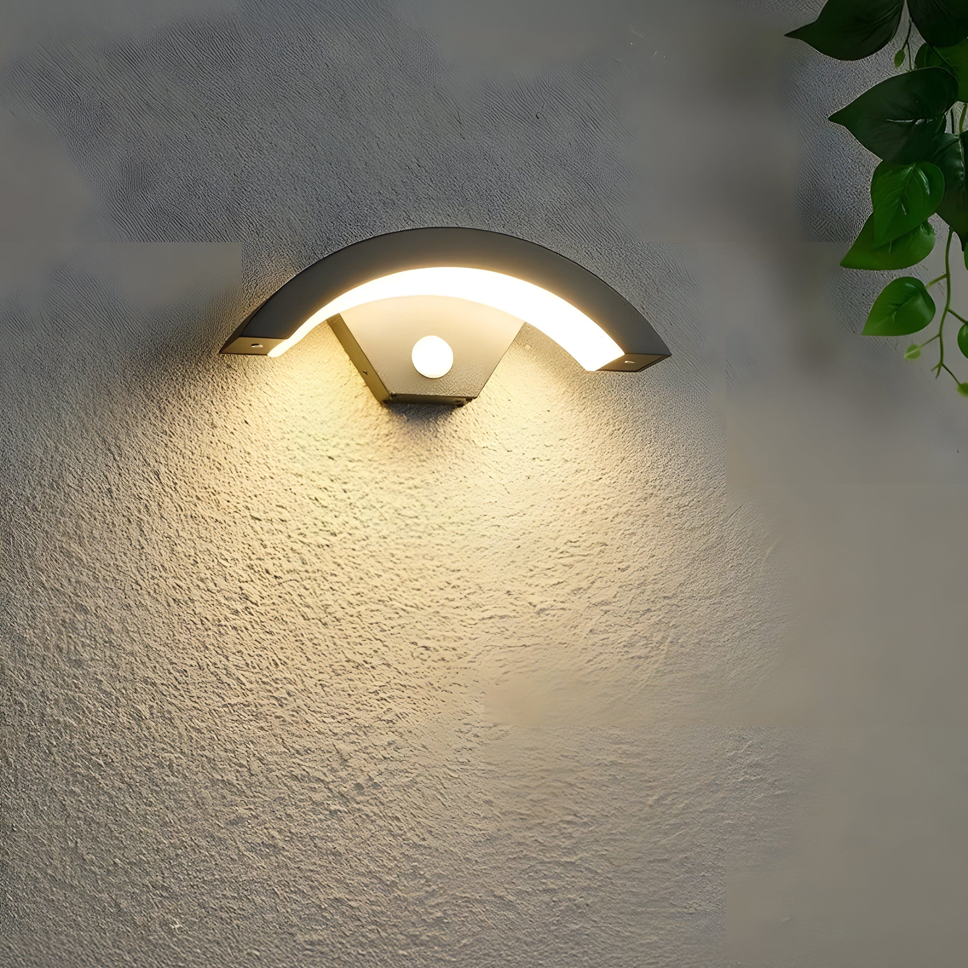 ArcWave Modern Motion Activated Outdoor Wall Lantern Fixture