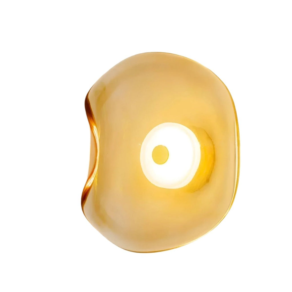 LED-Wandleuchte mit gebogenem Glas im Japandi-Stil, 1-flammige Leuchte | Rosalyssa