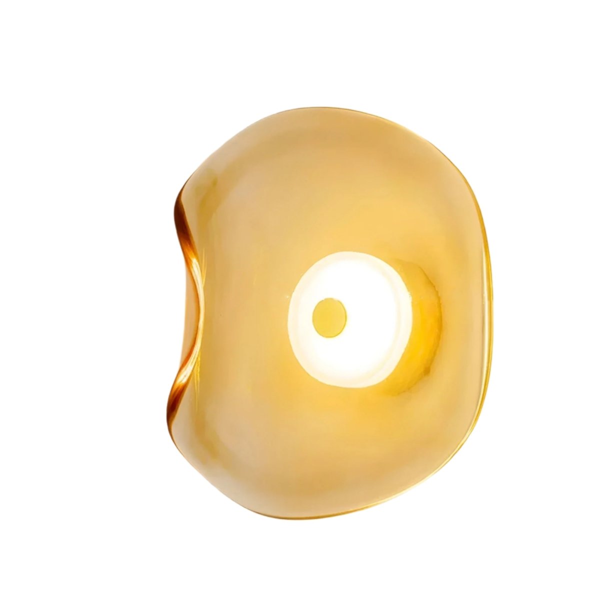 LED-Wandleuchte mit gebogenem Glas im Japandi-Stil, 1-flammige Leuchte | Rosalyssa