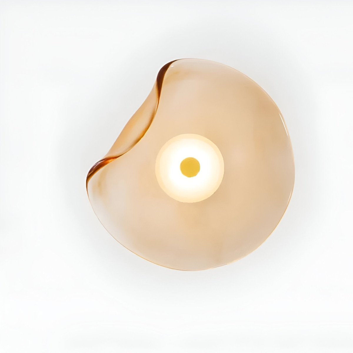 LED-Wandleuchte mit gebogenem Glas im Japandi-Stil, 1-flammige Leuchte | Rosalyssa