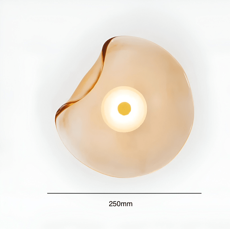 LED-Wandleuchte mit gebogenem Glas im Japandi-Stil, 1-flammige Leuchte | Rosalyssa