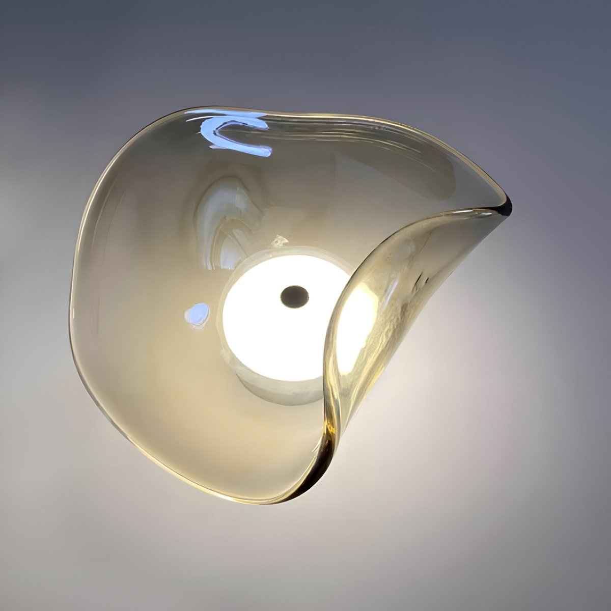 LED-Wandleuchte mit gebogenem Glas im Japandi-Stil, 1-flammige Leuchte | Rosalyssa