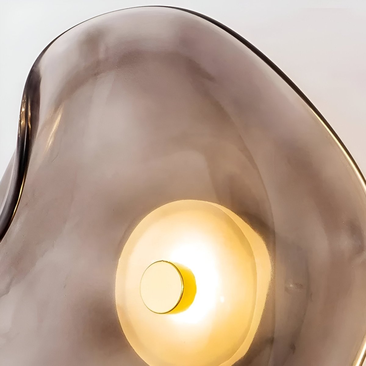 LED-Wandleuchte mit gebogenem Glas im Japandi-Stil, 1-flammige Leuchte | Rosalyssa