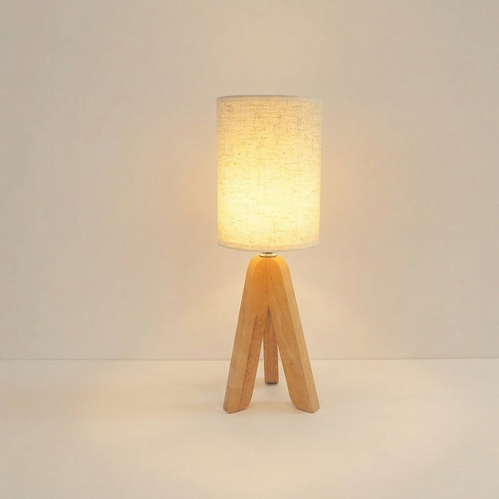 Severský styl válcová stolní lampa z látky, výška 12 palců | Rosalyssa