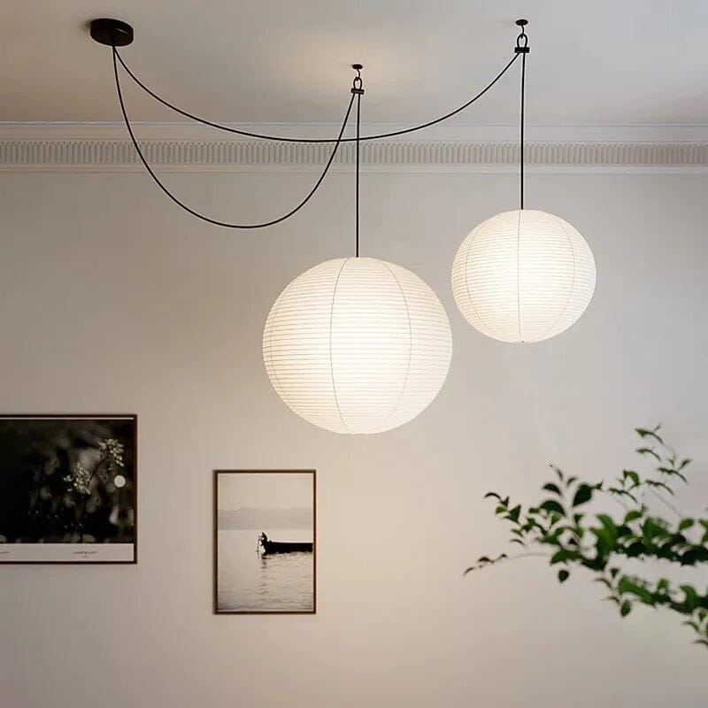 Nova Luminária Pendente com Design de Balão de Papel para Interiores Modernos