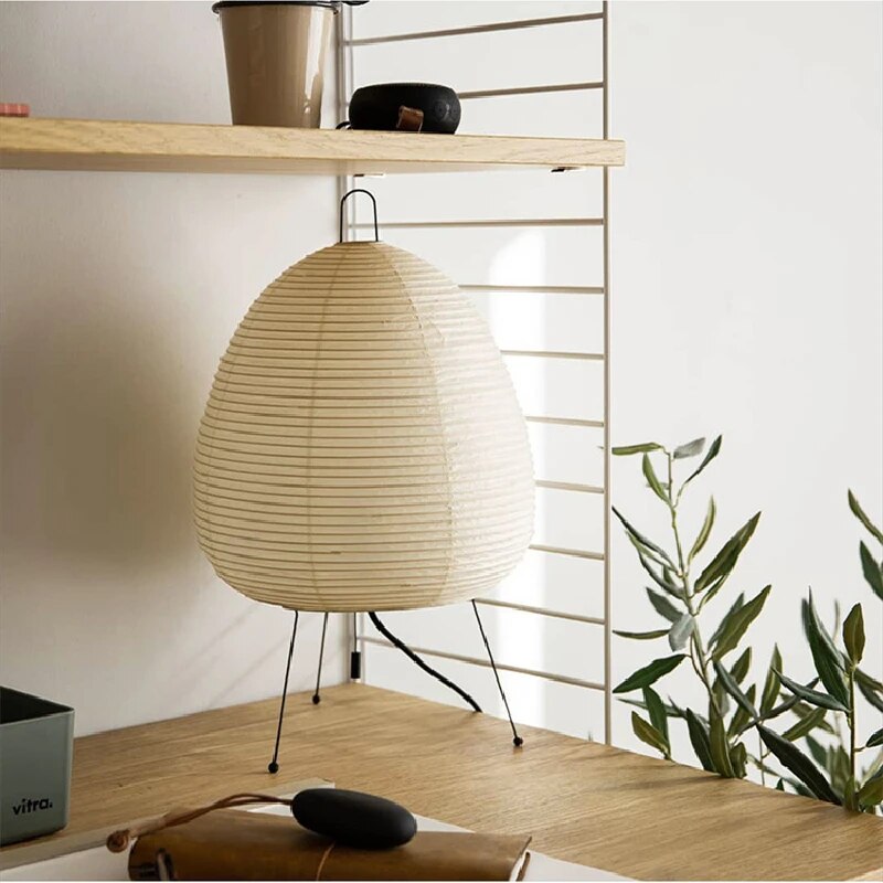 Elegantní lampa japonského stylu s papírovým stínidlem pro dekoraci obývacího pokoje