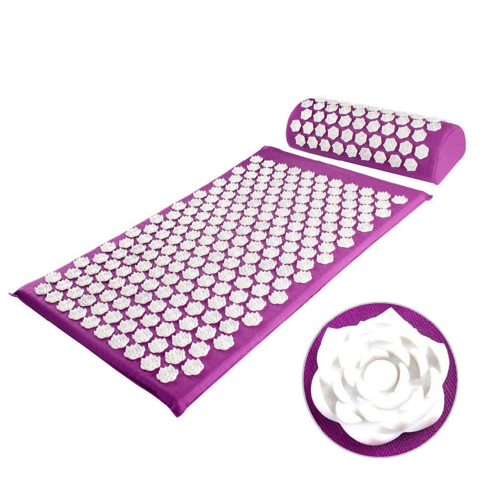 CalmFlow Acupressure Yoga Mat and Cushion Set for Natural Pain Relief and Relaxation