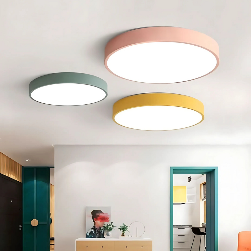 Wood Ceiling Light With Scandinavian Style And Warm LED Glow