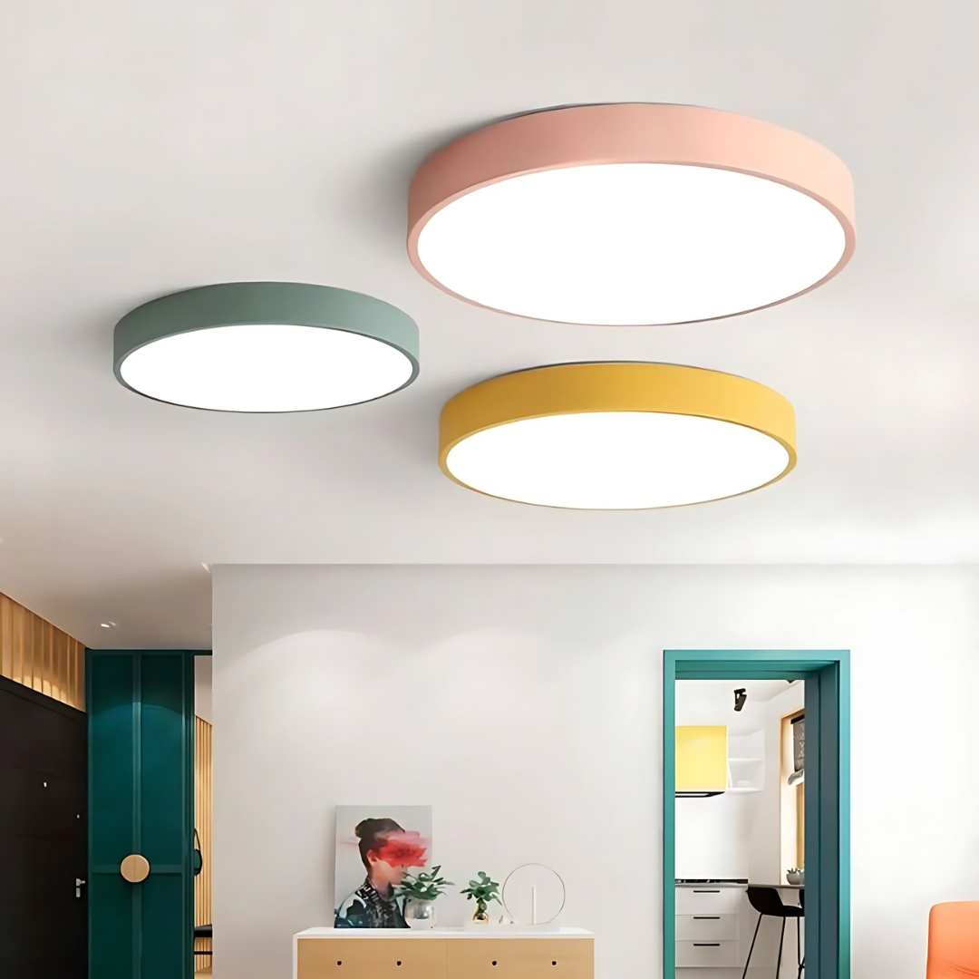Wood Ceiling Light With Scandinavian Style And Warm LED Glow